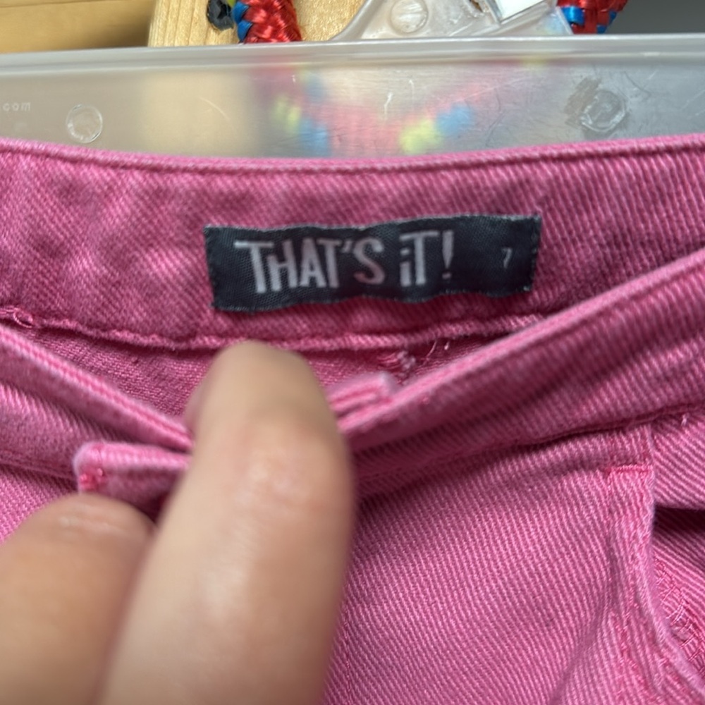Pink pleated jeans - Picture 3 of 3